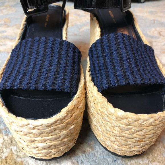 Céline Phoebe Philo Raffia Platform Sandals Sz 7 - Picture 2 of 8